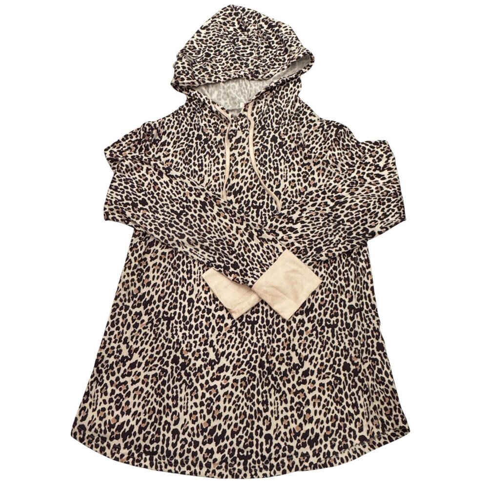 NWOT Jordann Jammies Leopard Animal Print Hooded Lounge Set XL - Picture 10 of 13